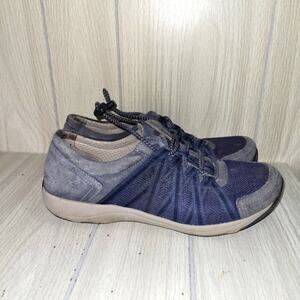 Dansko Womens Henrietta Blue and Gray Suede Leather Sneakers Shoes 9 Gorpcore